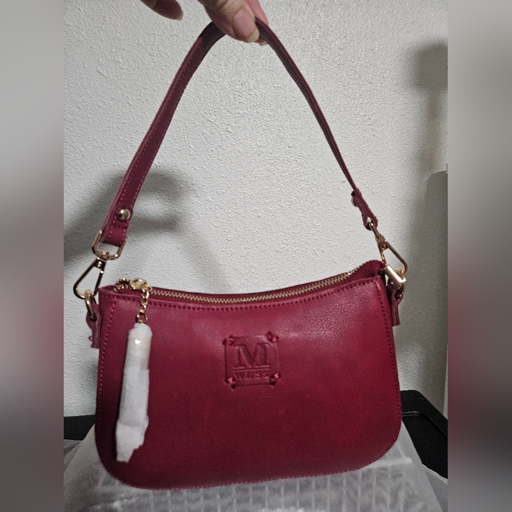 Montana West Red Shoulder Bag Structured Design